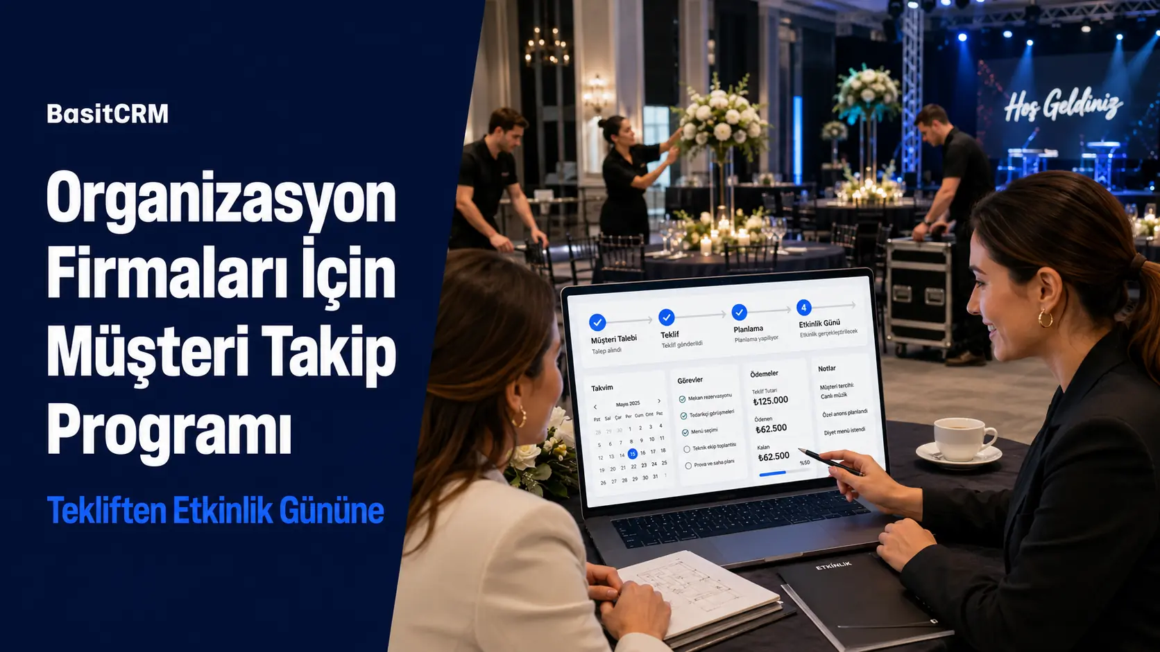 Organizasyon Firmaları İçin Müşteri Takip Programı BasitCRM: Tekliften Etkinlik Gününe