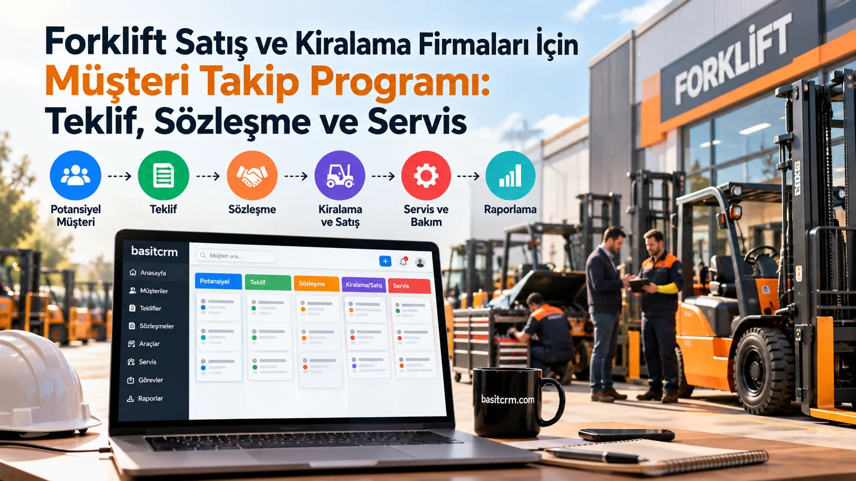 Forklift Satış ve Kiralama Firmaları İçin Müşteri Takip Programı: Teklif, Sözleşme ve Servis